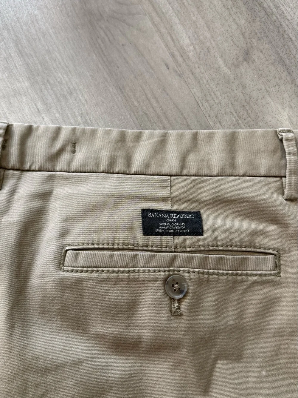 Banana Republic Khaki Straight-Leg Chinos - Light Khaki
